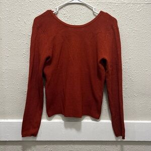 Pink Rose Size Small Retro Russet Crisscross Band Back Sweater NWT